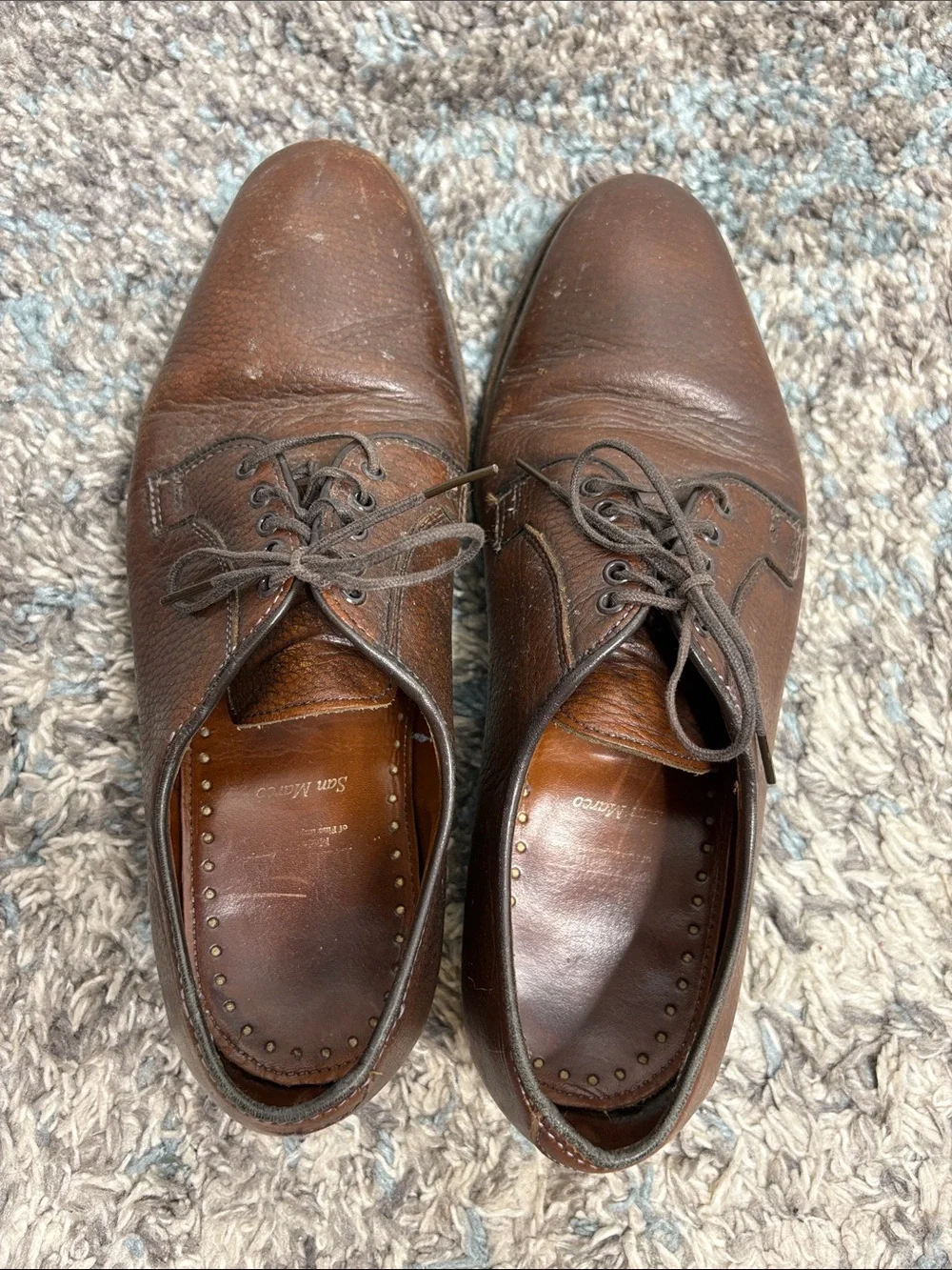 Allen Edmonds Shoes Mens 9 San Marco Oxfords Brown Leather Career Office